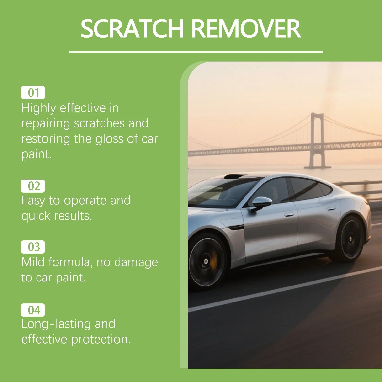 100g car scratch removal cream tube with nano coating formula for paint polishing