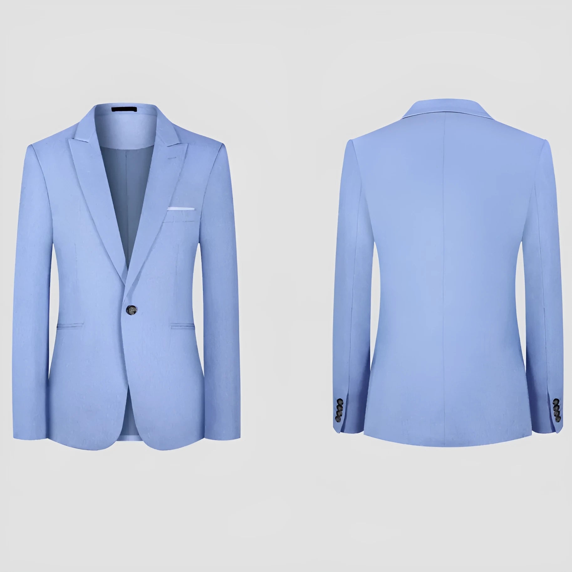 Men's light blue casual Western-style blazer jacket for summer smart wear.