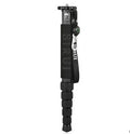 Black carbon fibre SLR camera monopod extended to maximum height of 1540mm