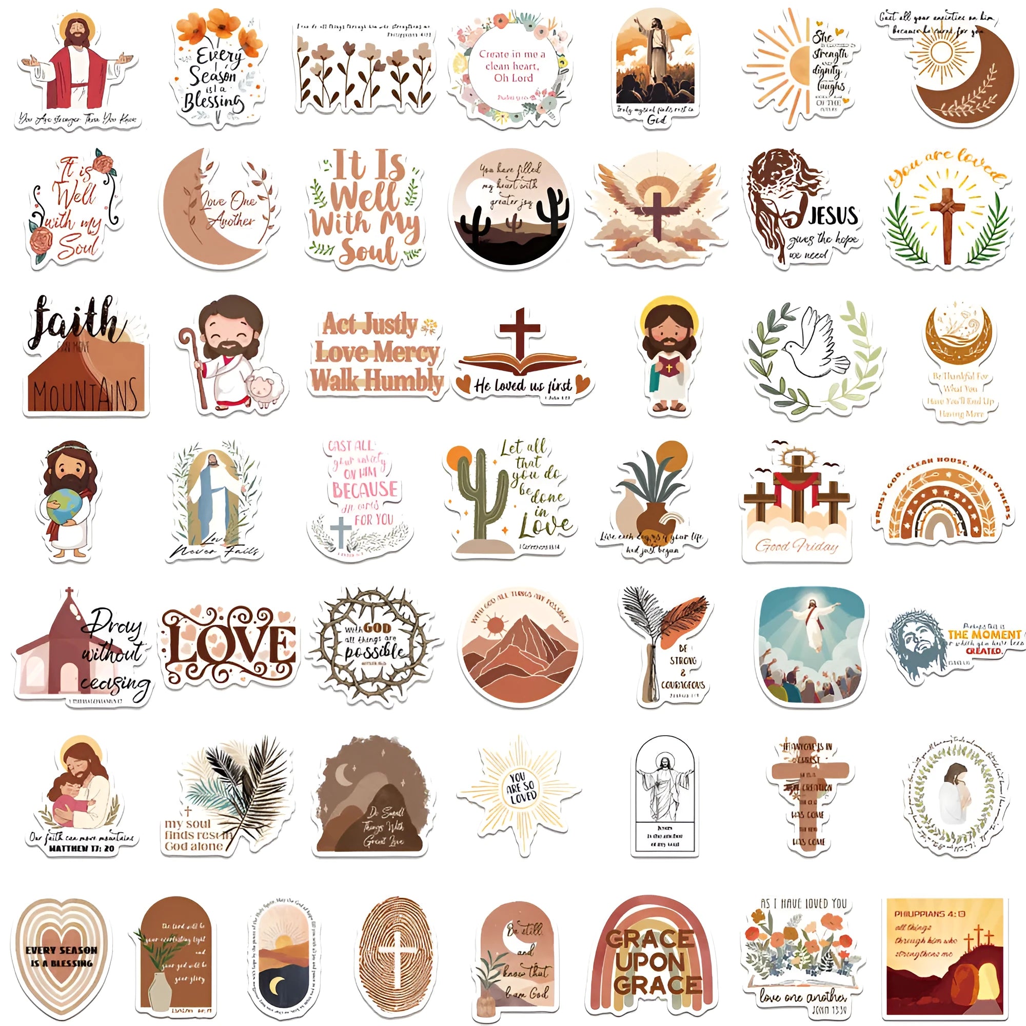Set of 50 random graffiti sticker designs for personalising laptops and water bottles