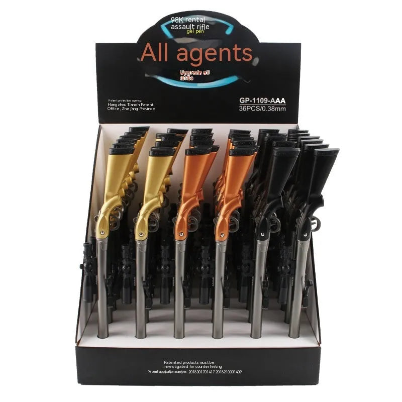 98K Sniper Rifle Marvel gel pen with 0.5mm point and black or blue ink options