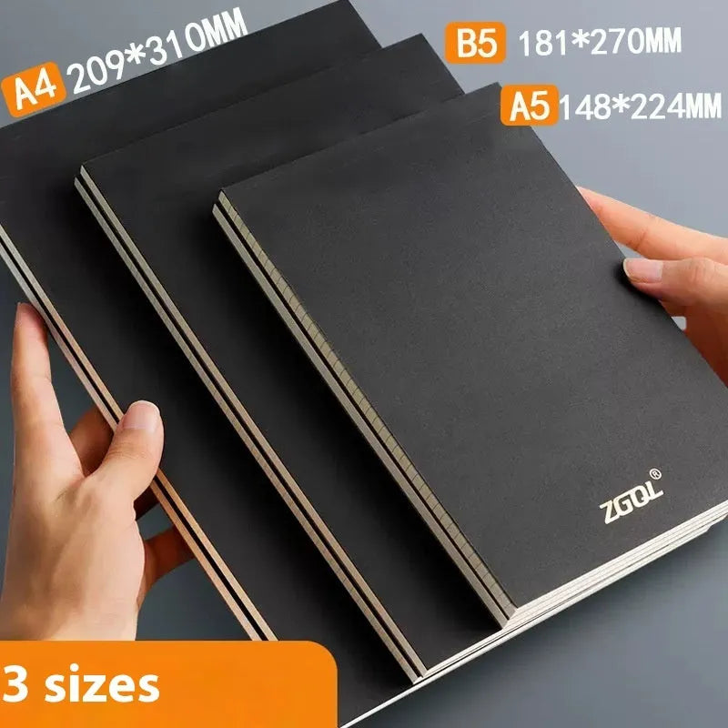Tearable writing pad notebook in A5 size with grid ruling, 80 sheets.