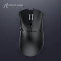 Attack Shark wireless Bluetooth mouse in black, white or red colours showing triple-mode connectivity for laptops