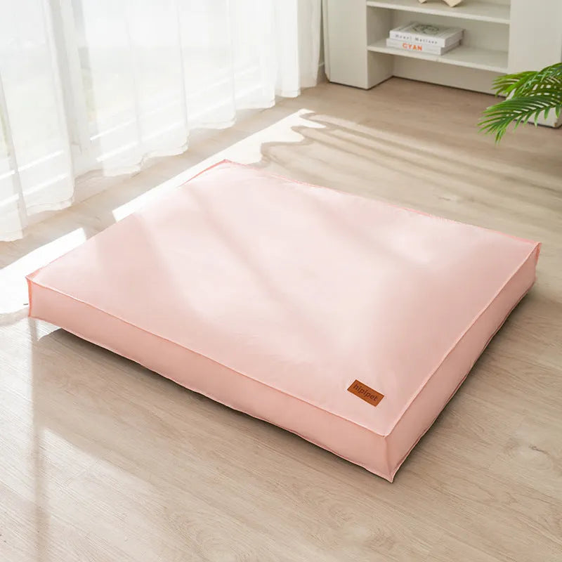 Waterproof dog bed in high-grade gray with non-slip bottom and detachable cover