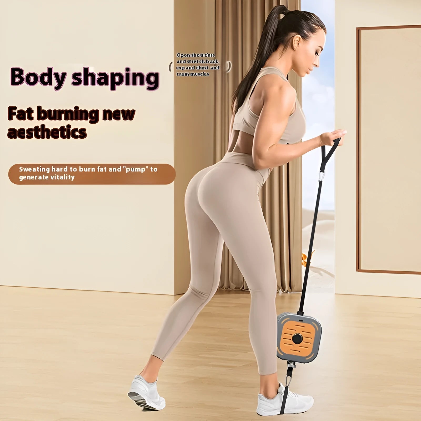 Power pump adjustable chest expander with ABS construction in orange or blue colour
