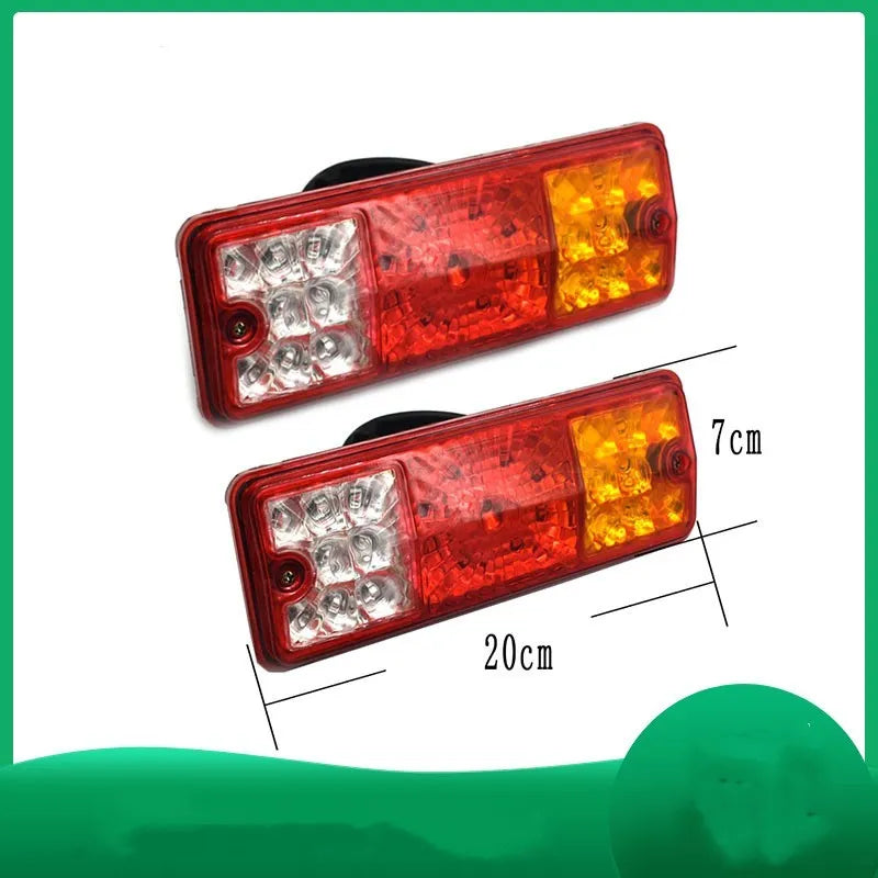 Black semi-closed taillight for 12V and 48-60V tricycles.