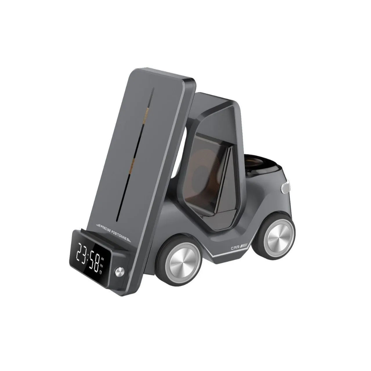 15W three-in-one wireless fast charging bracket in grey, white, yellow or orange colours