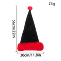 Thickened plush polyester Christmas hat with European classical style in red and black