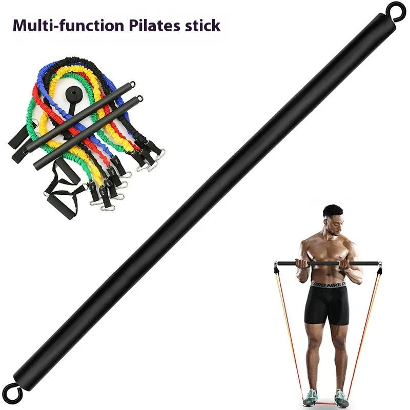 Two-segment push-and-pull rod fitness stick for resistance training exercises