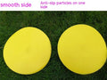 Football training target pad disc measuring 23cm in diameter with 3mm thickness in bright colour options