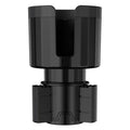 Matte black ABS car cup holder expander with adjustable base for large bottles.