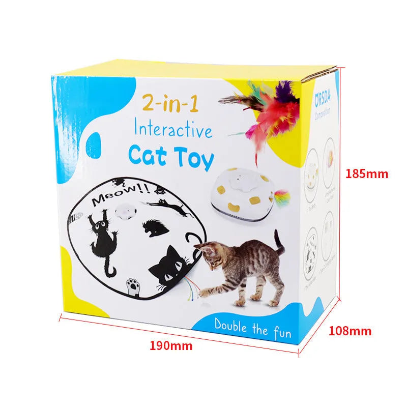 Automatic cat tease toy with plastic construction in picture colour