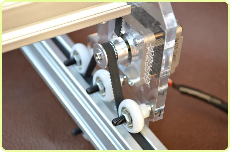 3000mW miniature laser engraving machine with a 400mm by 300mm base plate for marking and lettering