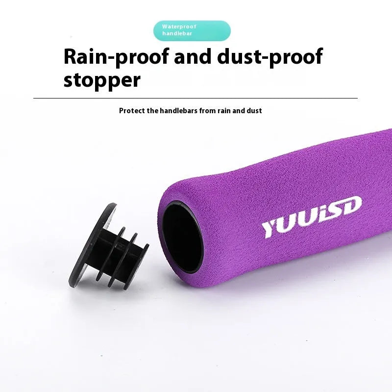 Mountain bike sponge handle cover pair in black purple or biange colour with 41g ultra-light weight