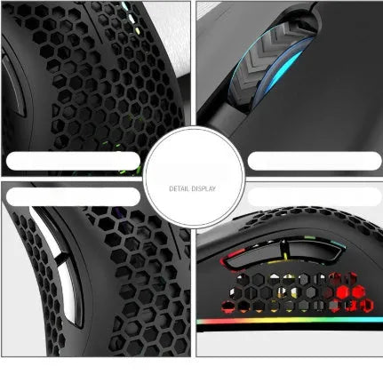 BM600 wireless gaming mouse with luminous charging hollow out design in cyan colour