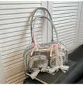 Soft PU leather shoulder bag in horizontal square design with double adjustable straps