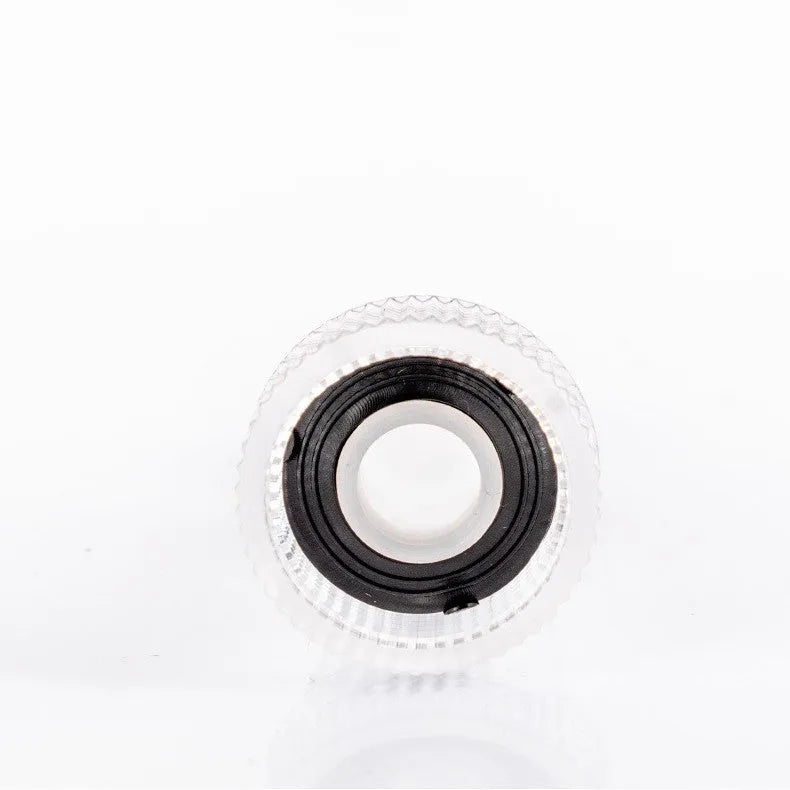 Transparent plastic inlet water joint and filter for Karcher pressure washer, 3cm diameter.