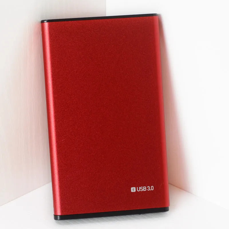 2.5 inch SATA hard drive box in aluminium alloy sandblasted grey finish with USB cable