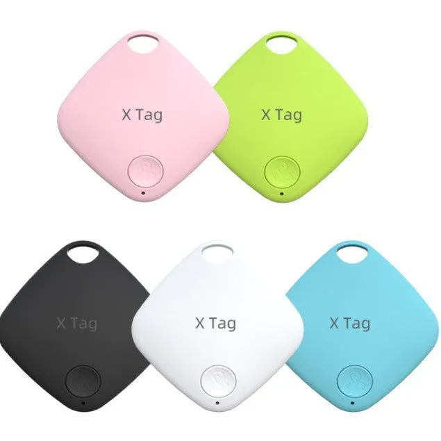 Compact black Bluetooth anti-lost tracker key ring with positioning alarm.