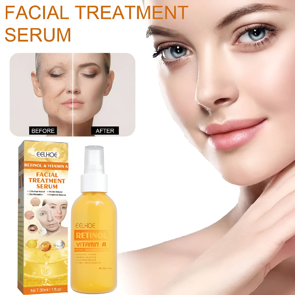 Retinol anti-wrinkle essence spray bottle 30ml with vitamin A for facial application