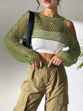 Mesh beach shirt with navel cut-out design in polypropylene fibre fabric
