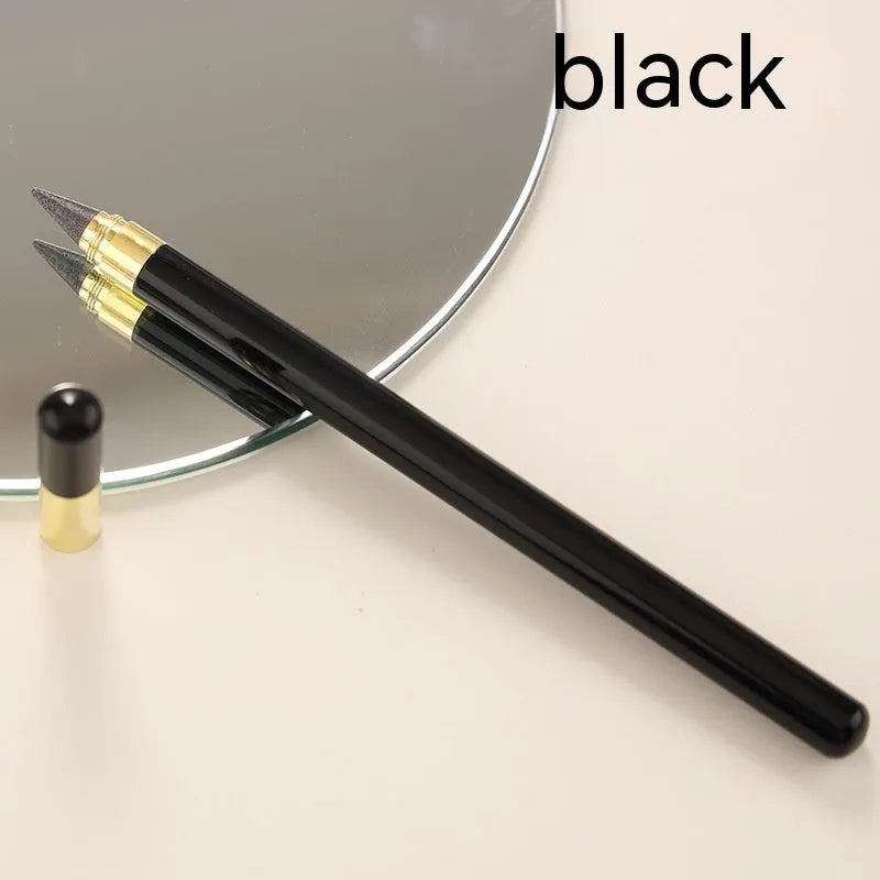 Transparent acrylic mechanical pencil with alloy tip showing colour lead options