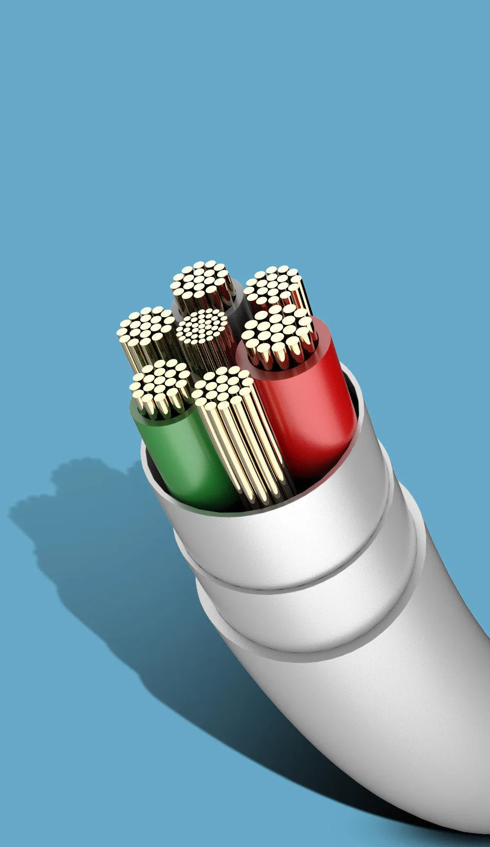 USB charging cable with PD fast charge showing multiple interface connectors