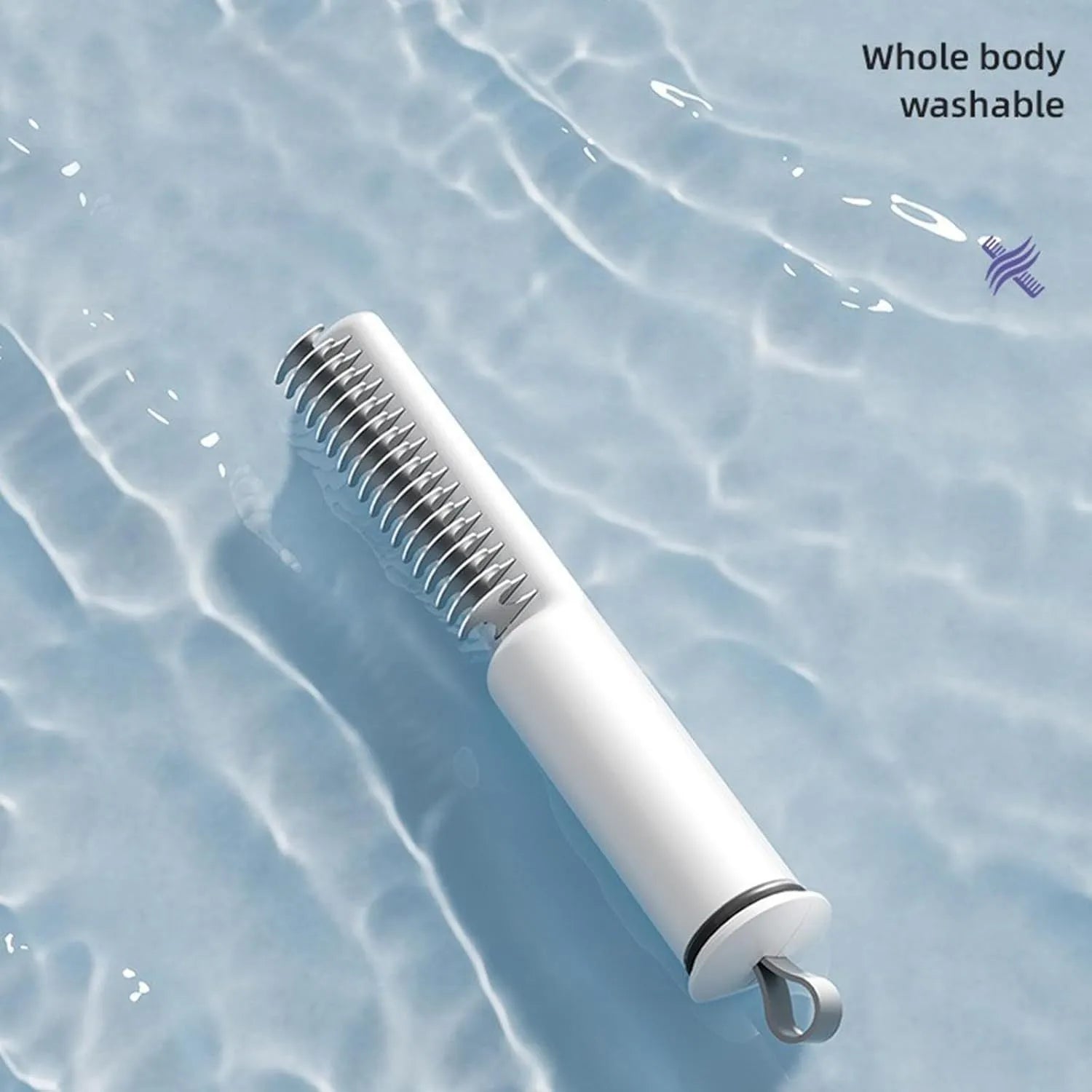 Stainless steel pet dematting comb with comfortable handle for removing knots from dog hair