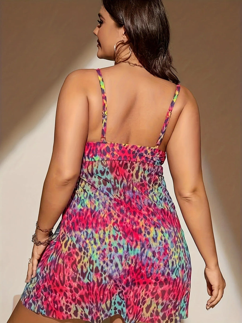 Plus size skirt bikini swimsuit in blue colour with European and American sizing