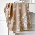 Imitation cashmere winter scarf with tassel detailing in grey colour, measuring 185cm by 65cm