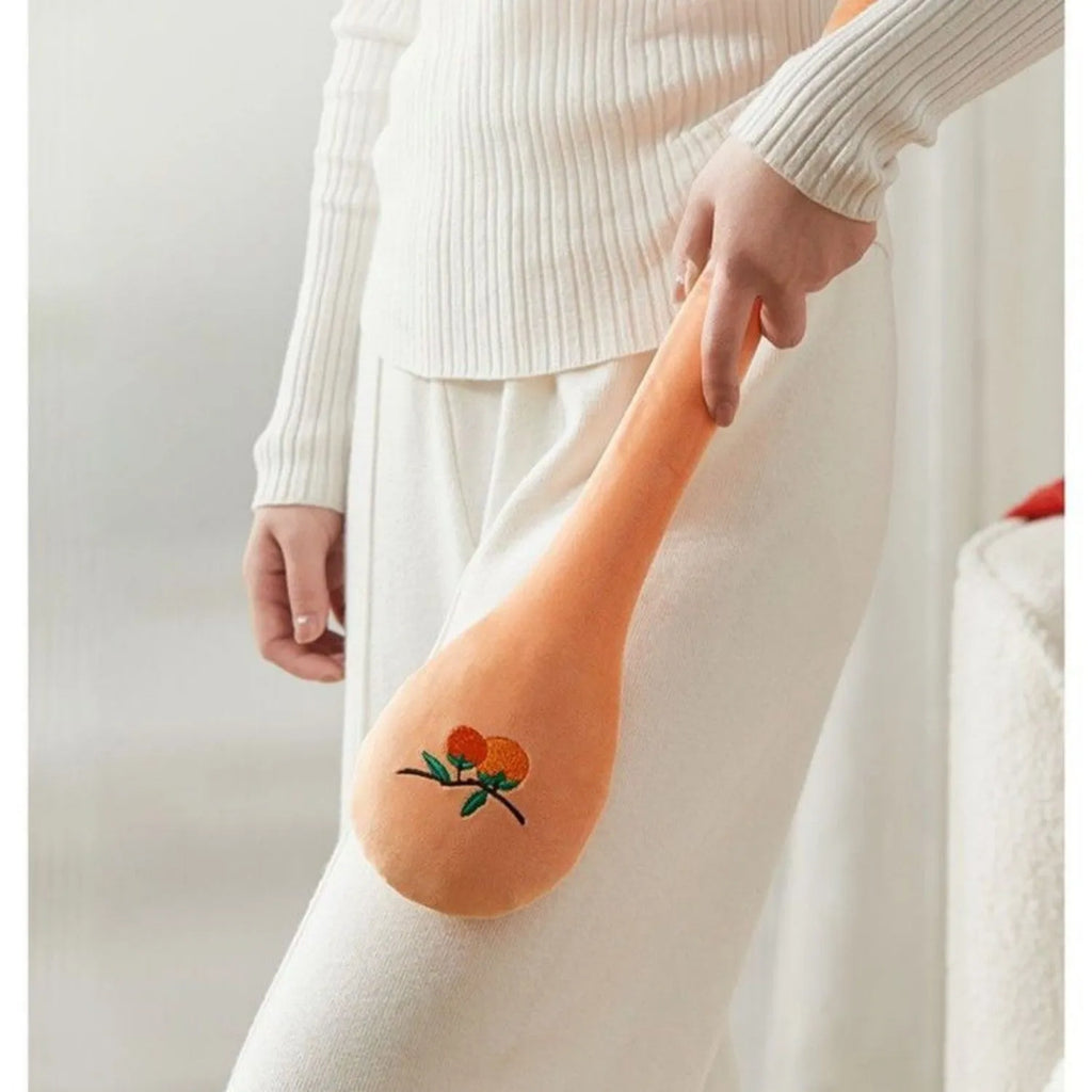 48 cm long zipper style persimmon handheld percussion massage stick for back pounding.