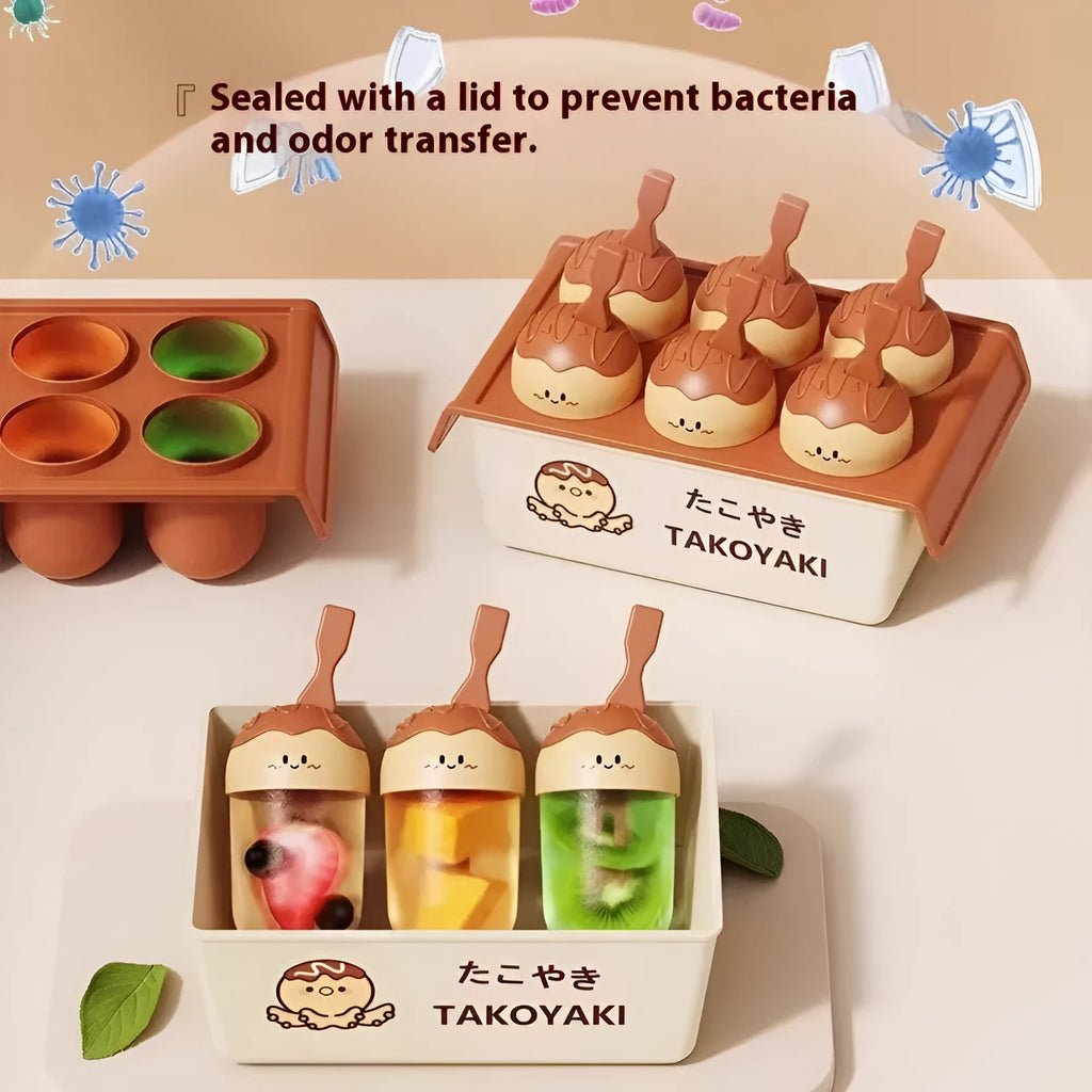 Plastic octopus balls shaped ice cream mould with modern simplicity design