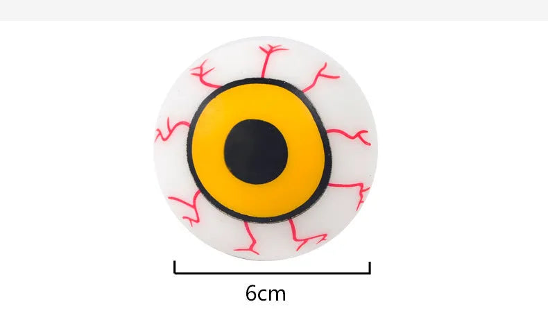Stress ball squeezing toy vent horror eyes design TPR material 6cm diameter random colour