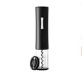 Automatic electric wine opener set with foil cutter stopper and pourer in black finish