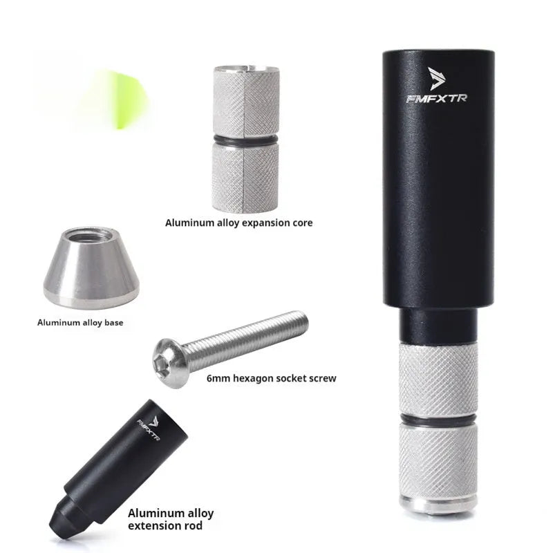 Aluminium alloy bicycle handlebar extension rods showing 15-20mm adjustment range
