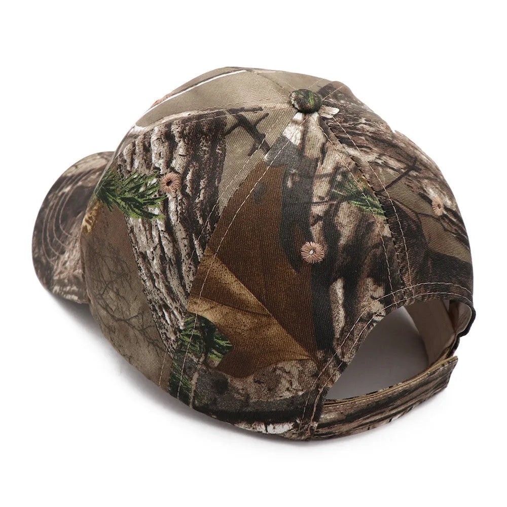 Little Elk hunting baseball cap with animal embroidery in camouflage pattern cotton material