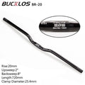Aluminium alloy downhill folding bicycle swallow handlebar in black, 31.8mm clamp, 720mm width