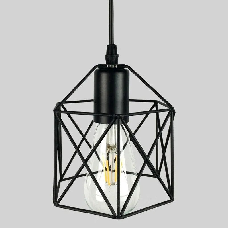 North European American country style decorative light with iron shade, dimensions 150mm by 140mm.