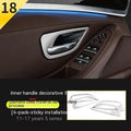 BMW 5 Series interior door handle decorative trim strips in silver finish
