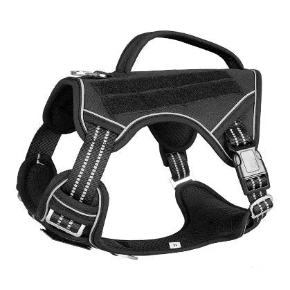 Tactical dog chest strap harness in Oxford cloth for working patrol and search rescue dogs