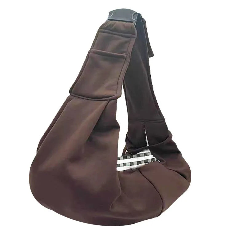 Foldable cat messenger backpack in a choice of colours, shown with adjustable strap and large main compartment.