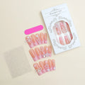 Super long water pipe French spot drill bow wear nails in XB-70-48 colour with love pattern design