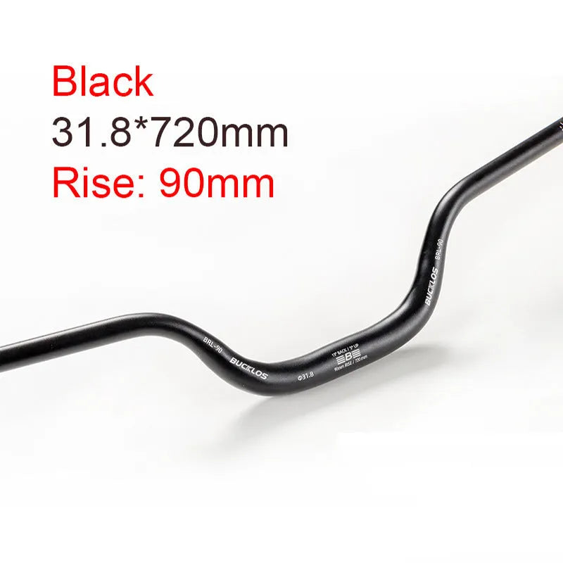 Aluminium alloy downhill folding bicycle swallow handlebar in black, 31.8mm clamp, 720mm width
