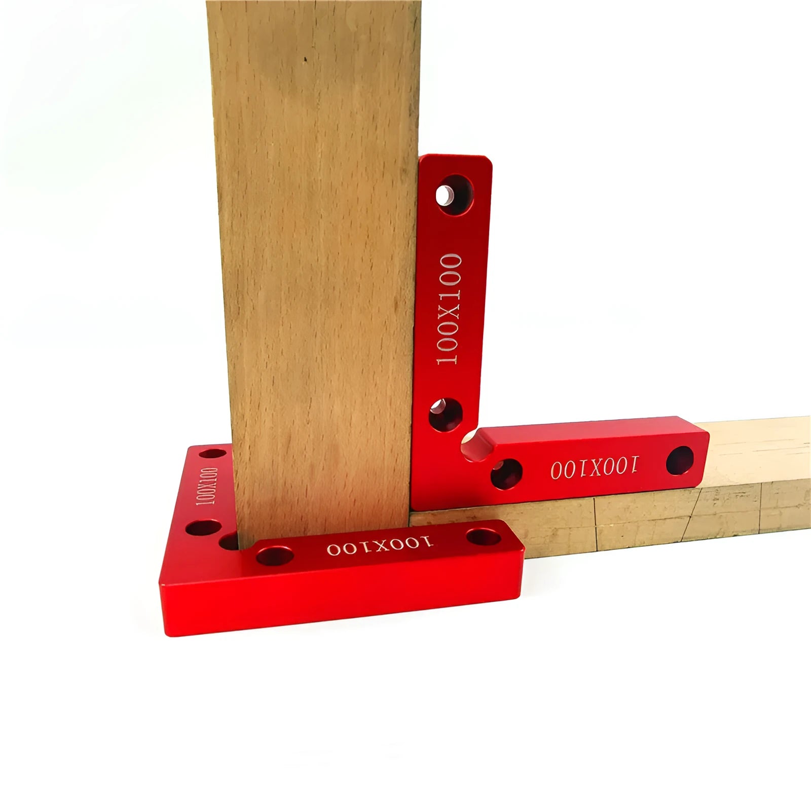 Aluminium woodworking right angle positioning block fixture for 90-degree clamping