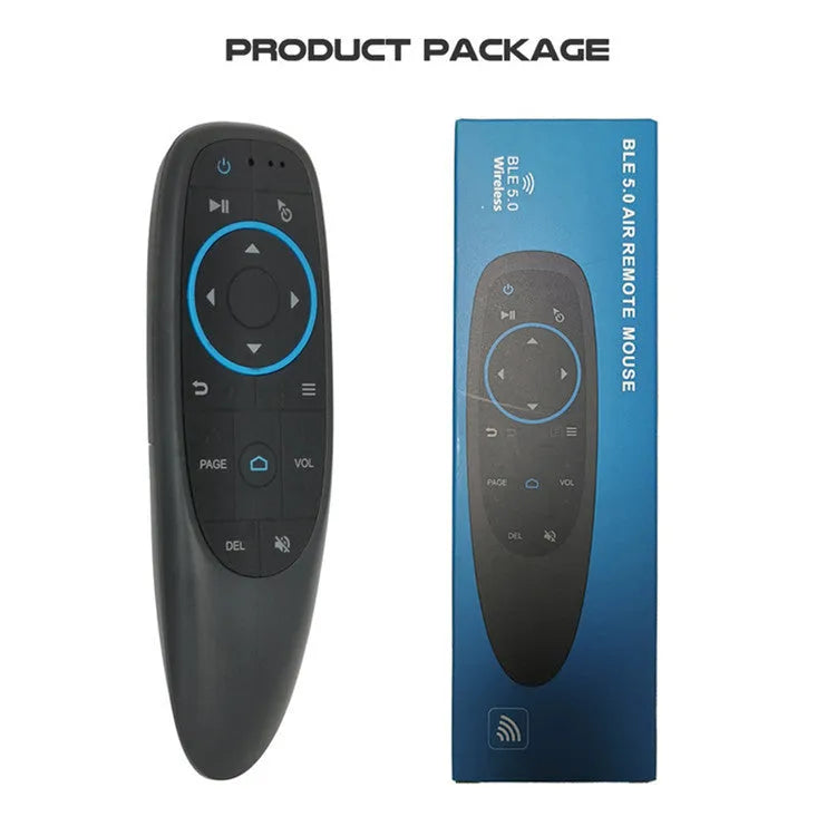 G10 G10S intelligent voice remote control with plastic shell and silicone buttons.