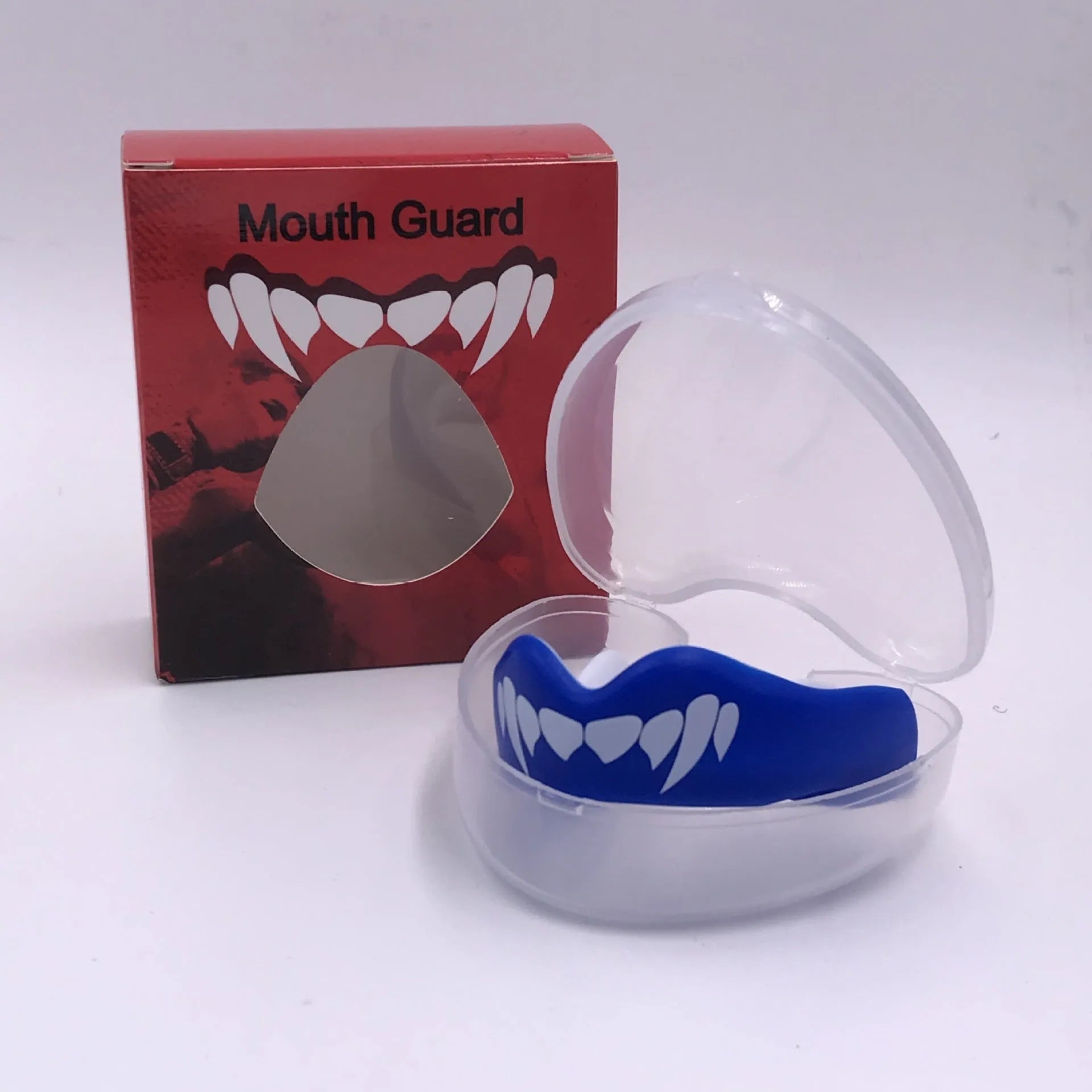 Adult boxing mouthguard with printed teeth pattern for Sanda and Taekwondo