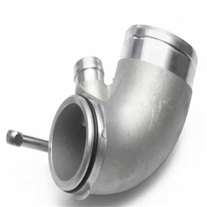 Aluminium alloy 90-degree turbo pipe elbow for lateral engine positioning