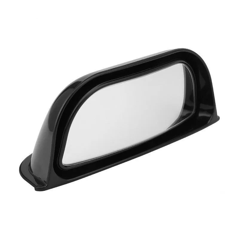 Black and white universal wide angle two-row convex car rear view mirror measuring 126mm