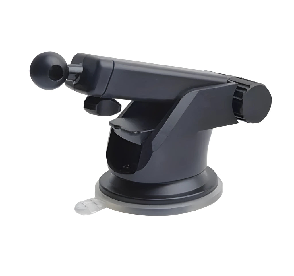 Car phone bracket with telescopic adjustable rod for dashboard mounting