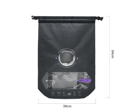 Portable travel laundry bag 70D Nylon TPU water-resistant folding storage 59cm x 42cm in Jungle Green